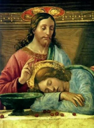 Resultado de imagem para joão inclinando a cabeça no peito de jesus